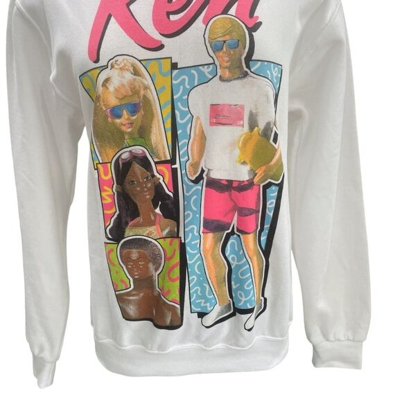 Ken Barbie Graphic Sweatshirt Retro 90s Y2K Barbiecore Movie Inspired Pullover - Picture 5 of 9